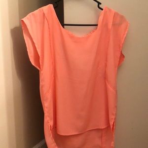 Bright Coral Strappy Back Blouse